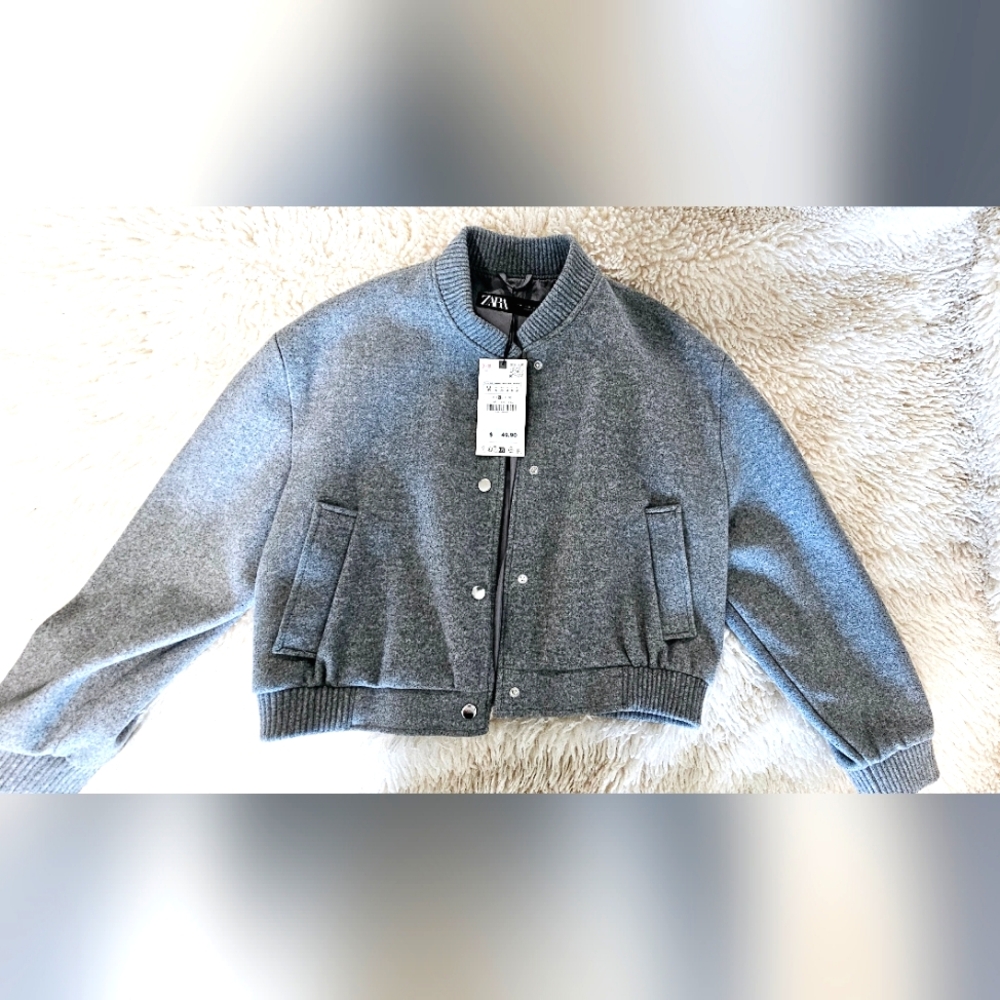 NEW ZARA-SOFT BOMBER JACKET -M